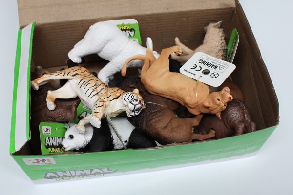 12 kinds mixed 3d model figurines plastic wild animal toy