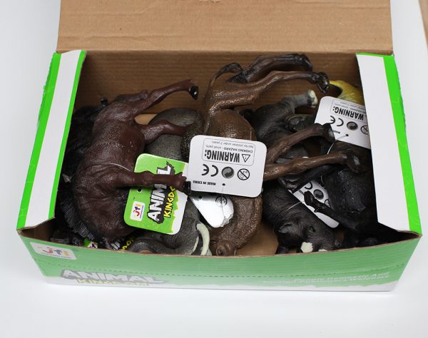6 kinds mixed plastic wild animal model toys