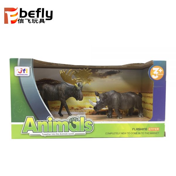 Realistic hollow plastic jungle animal toys