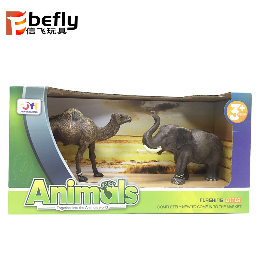 Camel elephant model realistic zoo animals plastic toy