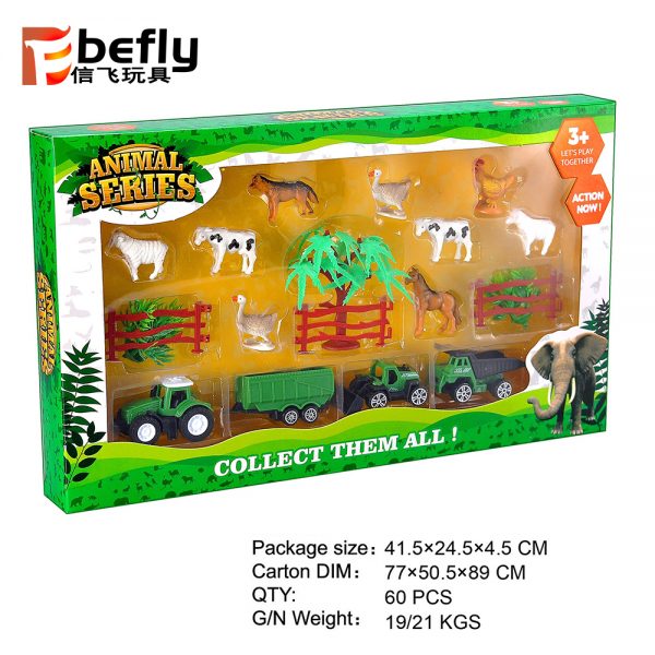 Farm play tractors plastic animals miniature novelty toy