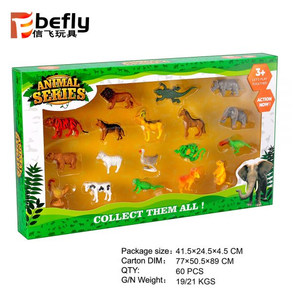 PVC novelty mini farm animals set toys