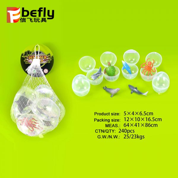 Plastic sealife figurines vending machine capsule with toy