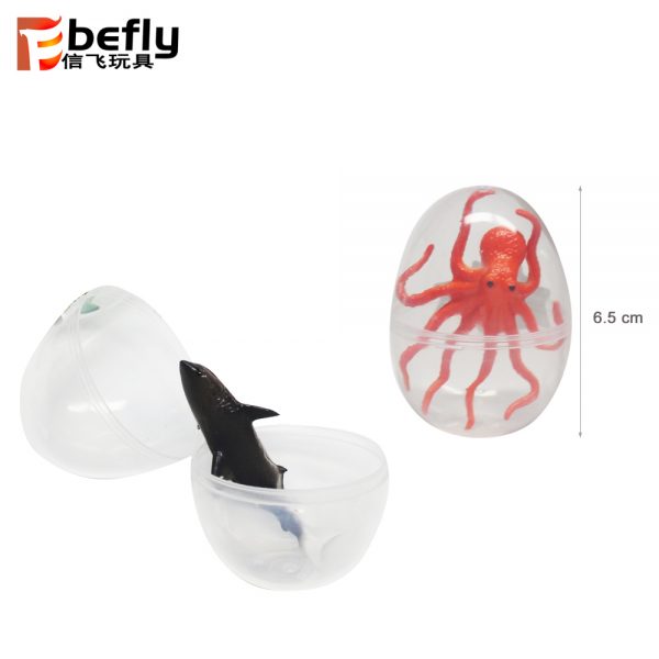 Plastic sealife figurines vending machine capsule with toy