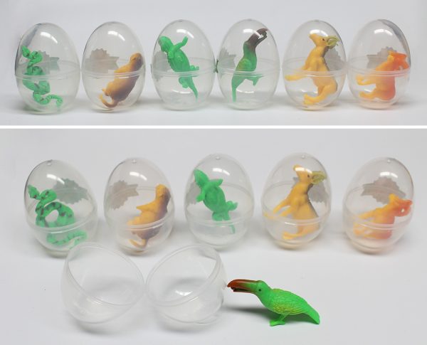Mini Rainforest animal model figure plastic egg capsule toy