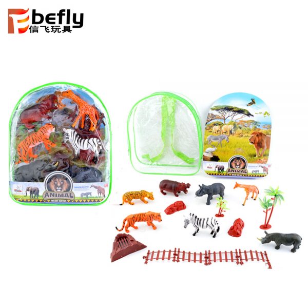 7 kinds of wild animal plastic model toy set