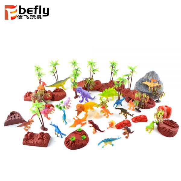 Plastic dinosaur model toy set