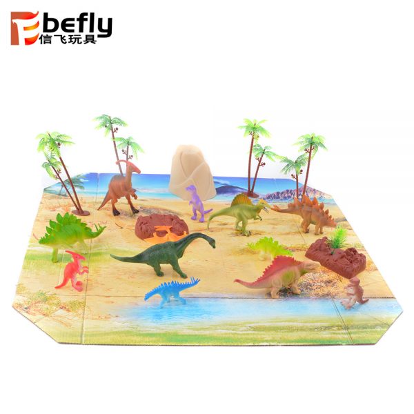 Plastic dinosaur model mini toys set