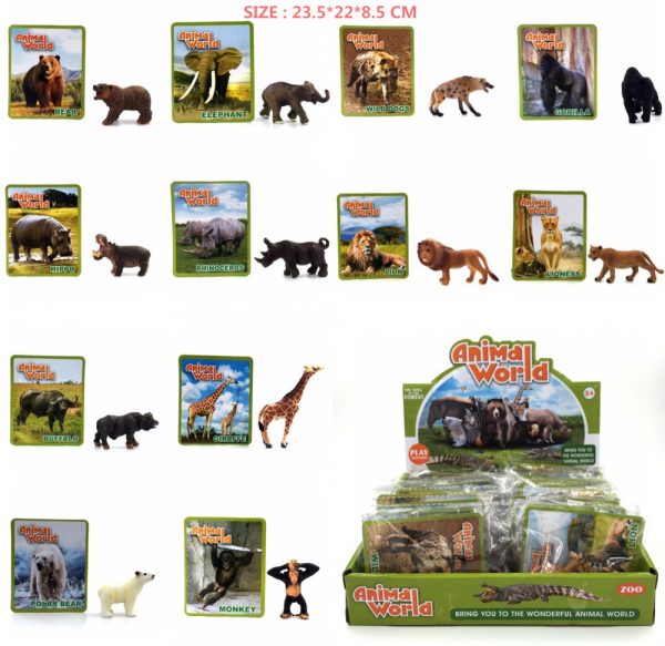 7cm solid woodland wild animal model toy plastic animal
