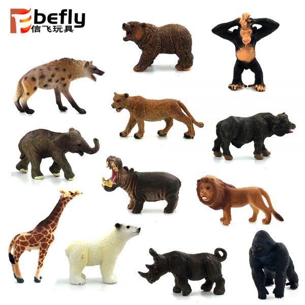 7cm solid woodland wild animal model toy plastic animal