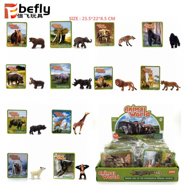 7cm solid woodland wild animal model toy plastic animal