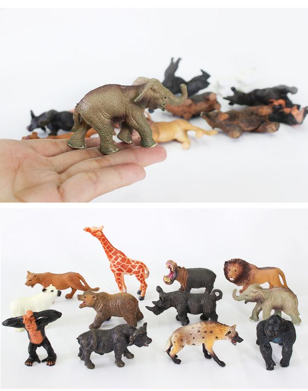 7cm solid woodland wild animal model toy plastic animal