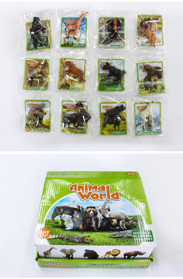 7cm solid woodland wild animal model toy plastic animal