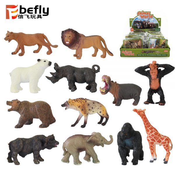 7cm solid woodland wild animal model toy plastic animal