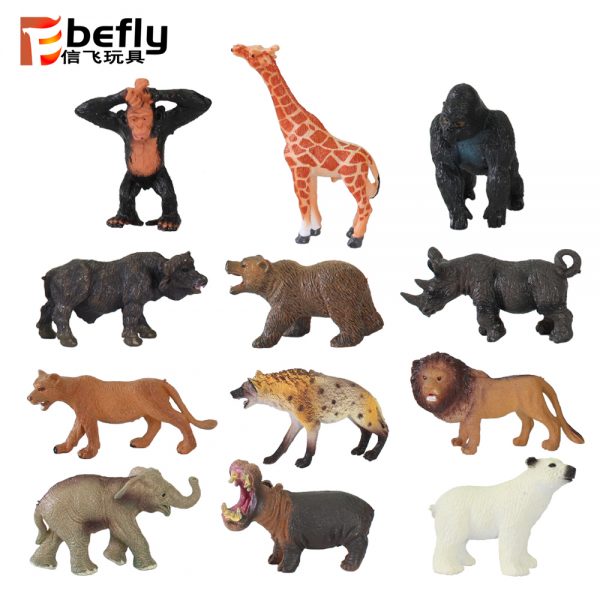 7cm solid woodland wild animal model toy plastic animal