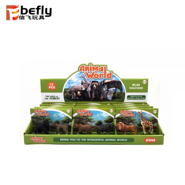3inches model set plastic wild animal toy