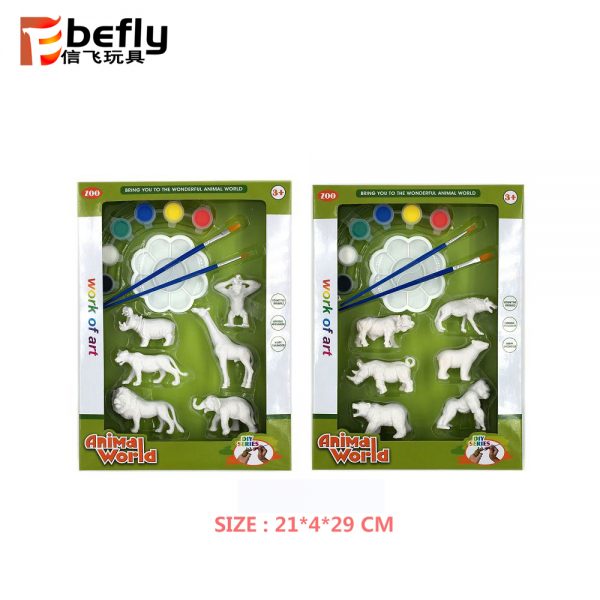 12 kinds mixed packaging diy animal painting toy