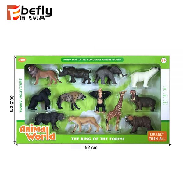 5'' solid 3d wild life model toy plastic animal