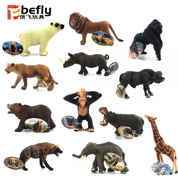5'' solid 3d wild life model toy plastic animal