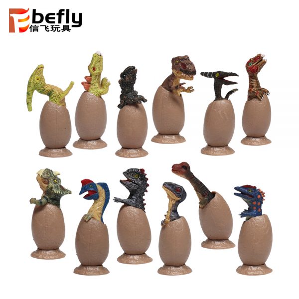 12 kinds mixed packaging realistic plastic PVC mini dinosaur egg toy