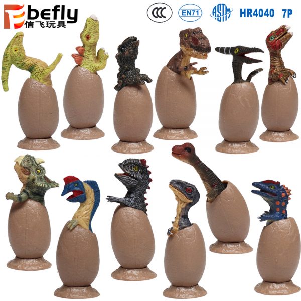 12 kinds mixed packaging realistic plastic PVC mini dinosaur egg toy