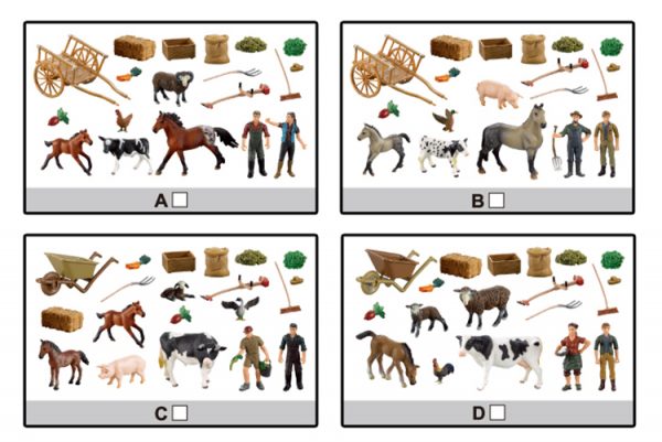 Plastic farm animal model toy with human