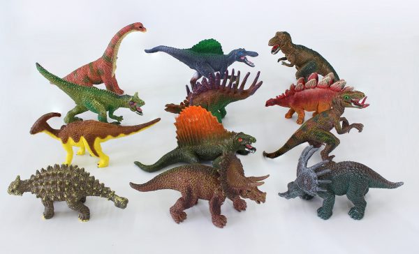 12 Dinosaur assorted plastic solid dinosaur toy for kids