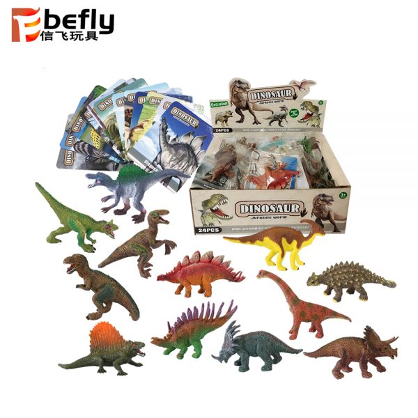 12 Dinosaur assorted plastic solid dinosaur toy for kids