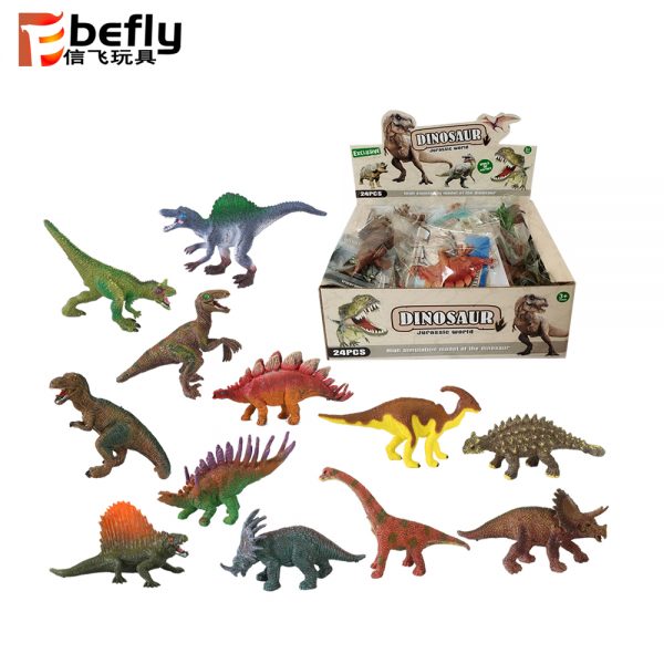 12 Dinosaur assorted plastic solid dinosaur toy for kids