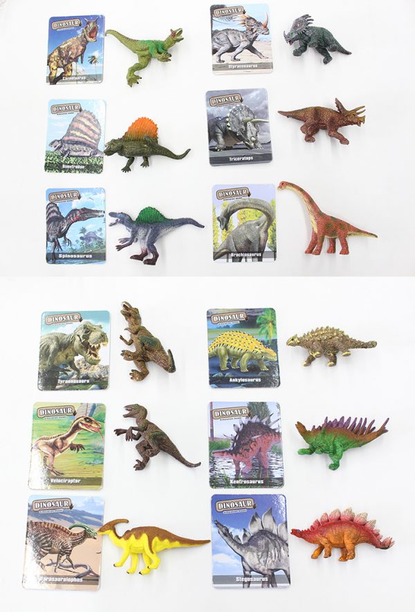 12 Dinosaur assorted plastic solid dinosaur toy for kids