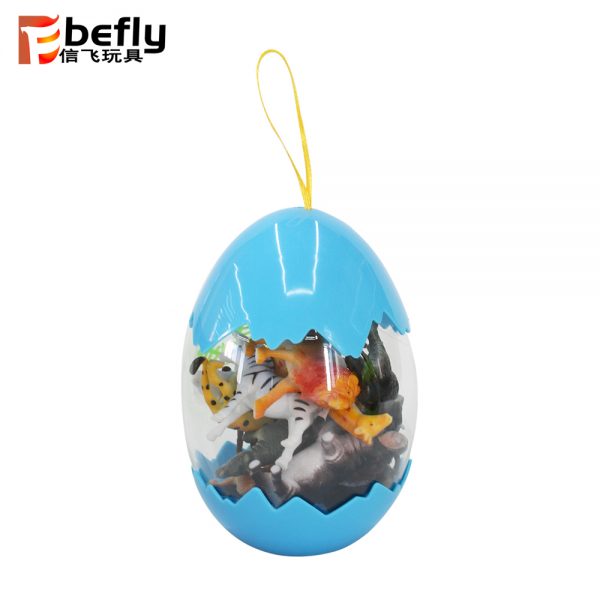 13pcs in PVC egg mini wild animal toys for kids