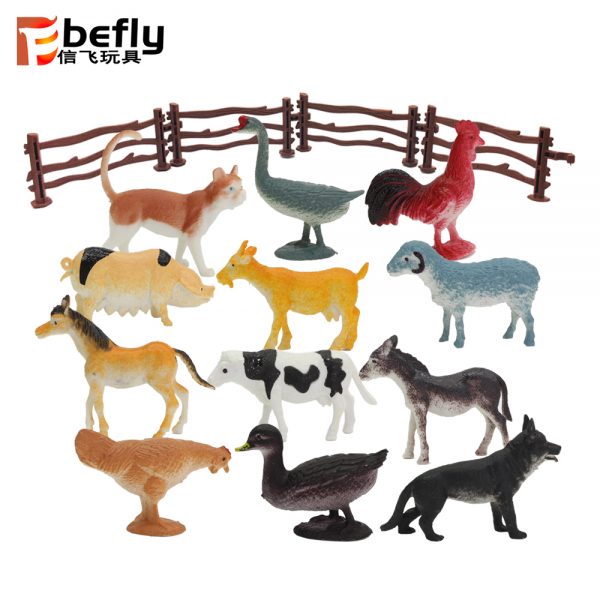 16pcs pvc egg packaging small plastic animal farm toys