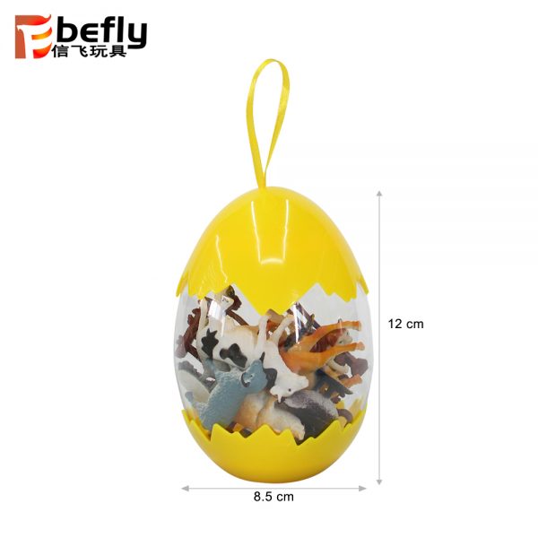 16pcs pvc egg packaging small plastic animal farm toys