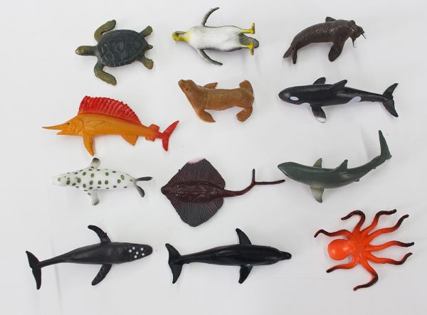 16pcs small sea animal plastic toy in egg