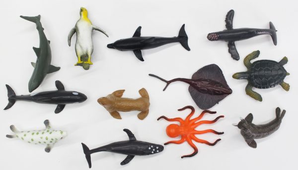 16pcs small sea animal plastic toy in egg