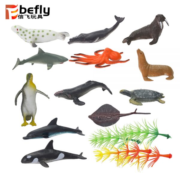 16pcs small sea animal plastic toy in egg