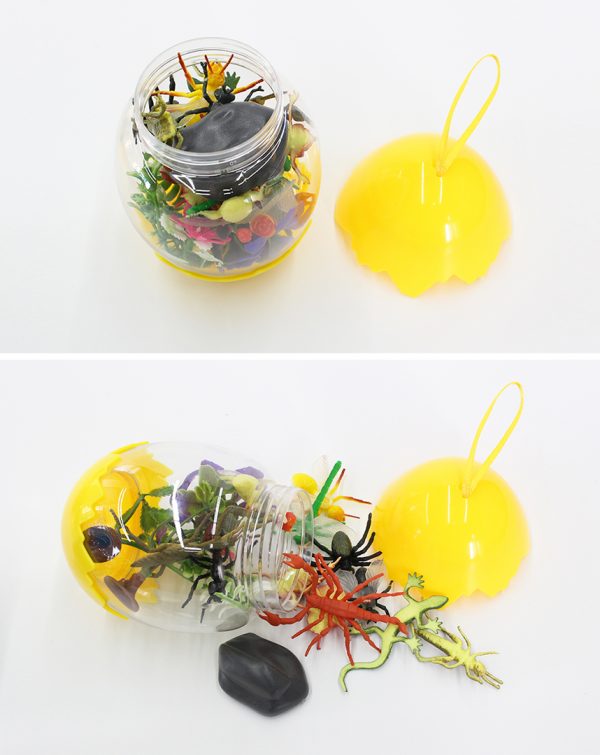 15pcs small insect plastic toy in egg