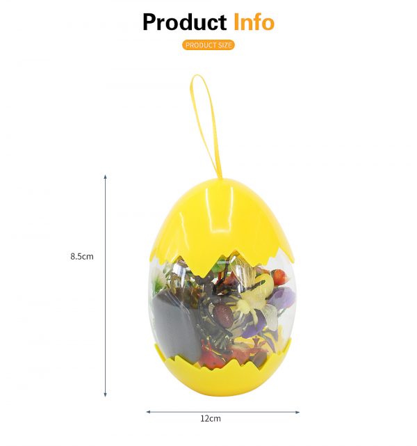 15pcs small insect plastic toy in egg