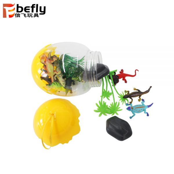 With reptile natural animal model plastic easter egg toy