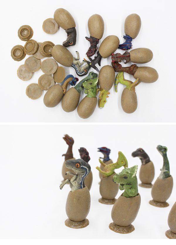 Plastic model dinosaur egg toy