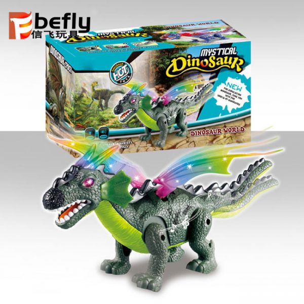 Battery operated light up dinosaur toy