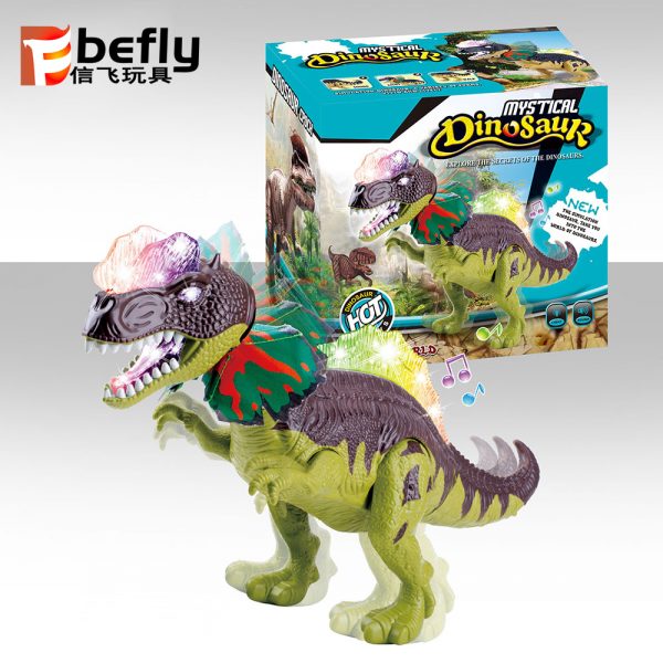 B/O lighting musical dinosaur kids plastic toy
