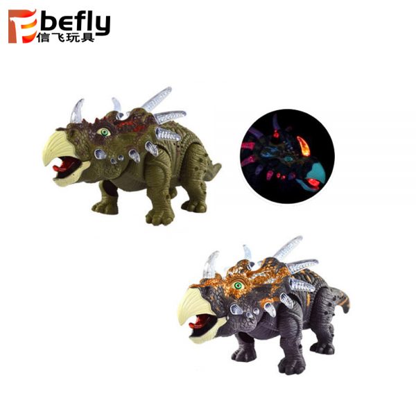 Small Triceratops model plastic b/o dinosaur toy