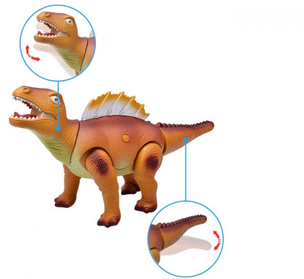 Walking spinosaurus model toy plastic bo dinosaur with light and sound