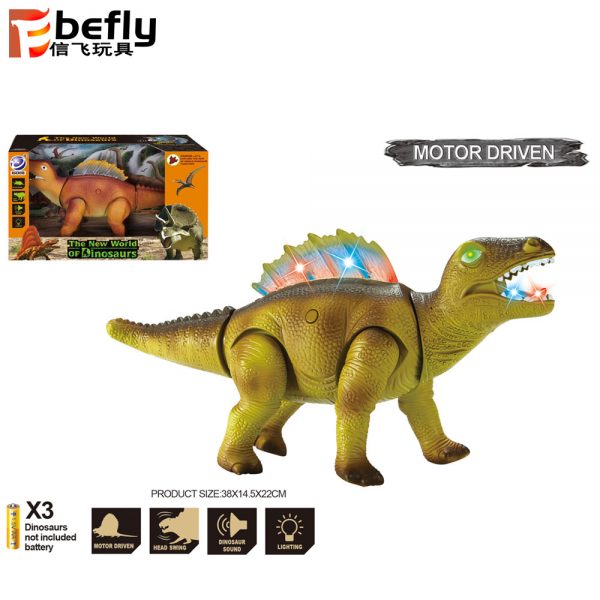 Walking spinosaurus model toy plastic bo dinosaur with light and sound