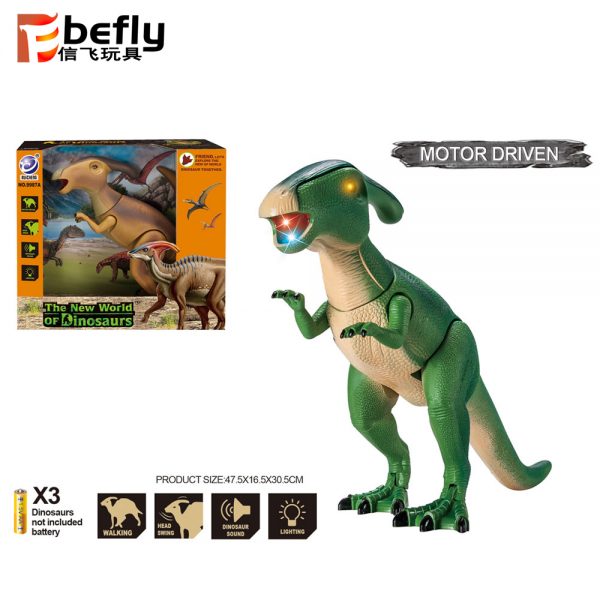 Light up Parasaurolophus battery operated dinosaur toys with sound
