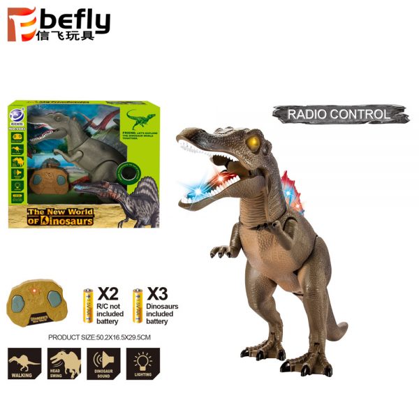 Realistic spinosaurus plastic radio control dinosaur toy with sound