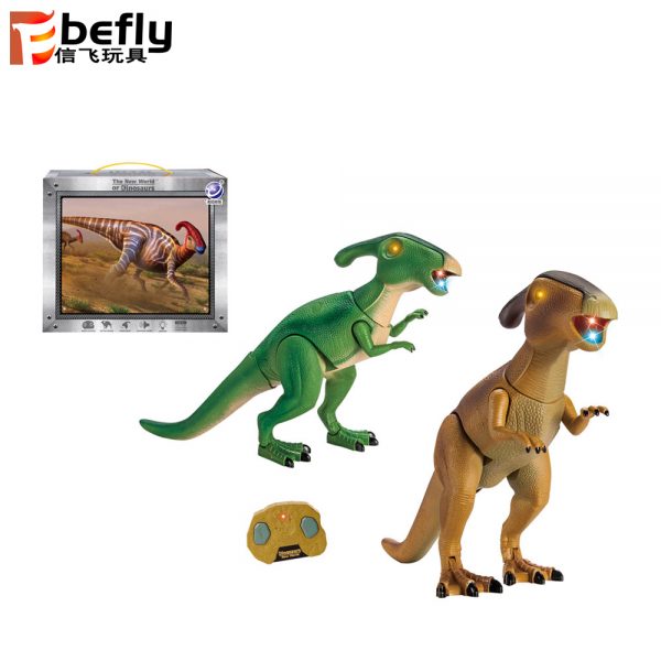 Lighting plastic walking Parasaurolophus dinosaur toy with remote control