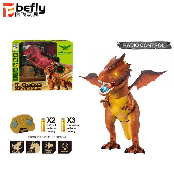 Plastic toy remote control dragon with sound