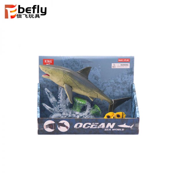 Vivid shark model plastic deep ocean sea animal toy